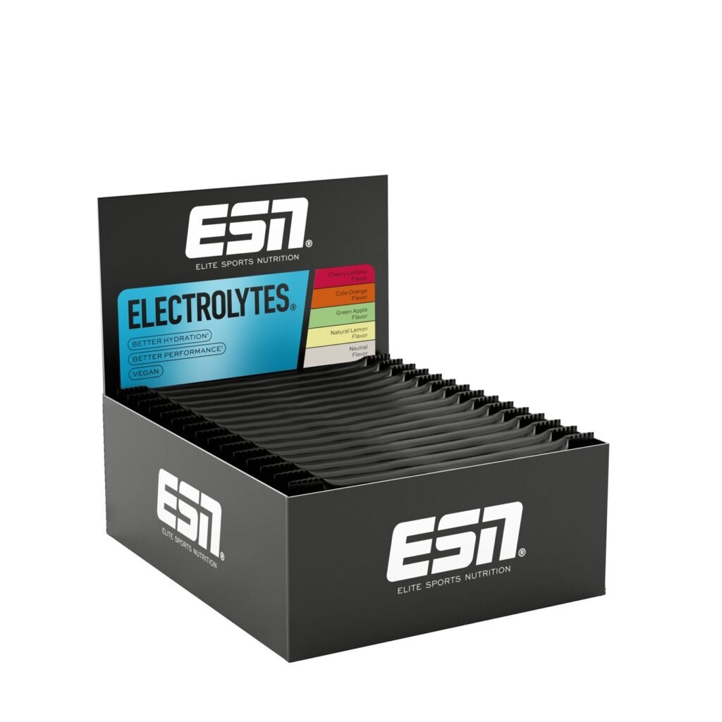 ESN Electrolytes – hypotones Elektrolyt-Pulver mit 5-fach-Elektrolyt-Matrix.